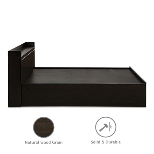 Image of DELITE KOM Plum Engineered Wood Queen Box Bed (Finish Color Flowery Wenge Delivery Condition Knockdown)