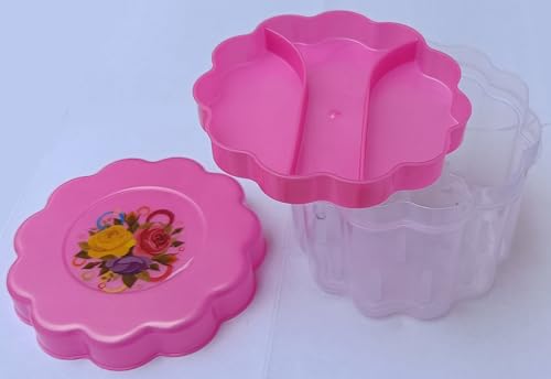Image of Thread and Needle Box - Small Size 15 Spools Empty Round Thread /Tailor Box (Multicolour) (15 REELS)
