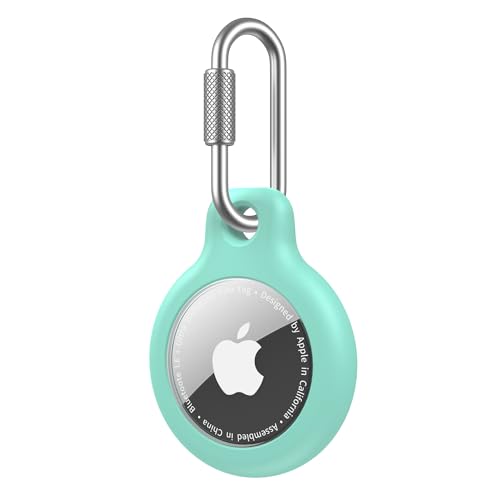 Tobfit Keyring for AirTag 2nd Gen (2026) & 1st Gen, Shockproof Holder Anti-Scratch Protective Silicone Cover for Apple Air Tags, Men's & Women's Keyrings & Keychains for Keys, Luggage, Mint Green-image-39