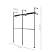 pamo Industrial Pipe Clothing Rack with Shelf – Wall Mounted Black Closet System in Powder-Coated Steel – 79.13
