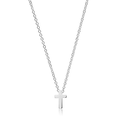 Pendentif en Argent Sterling 925 en Mini-Croix fait à la main