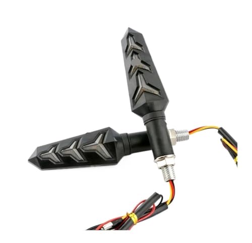 Clignotants de moto pliables 12V feux de jour arête de poisson bleus