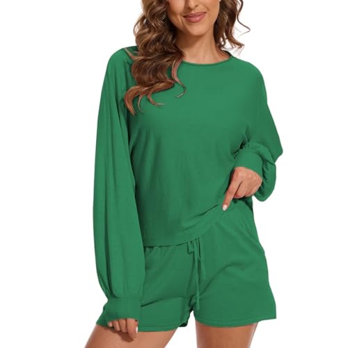 Pajamas-for-Women-Set-Soft-Pajama-Set-Short-Sweater-Set-Womens-Pajamas-2-Piece