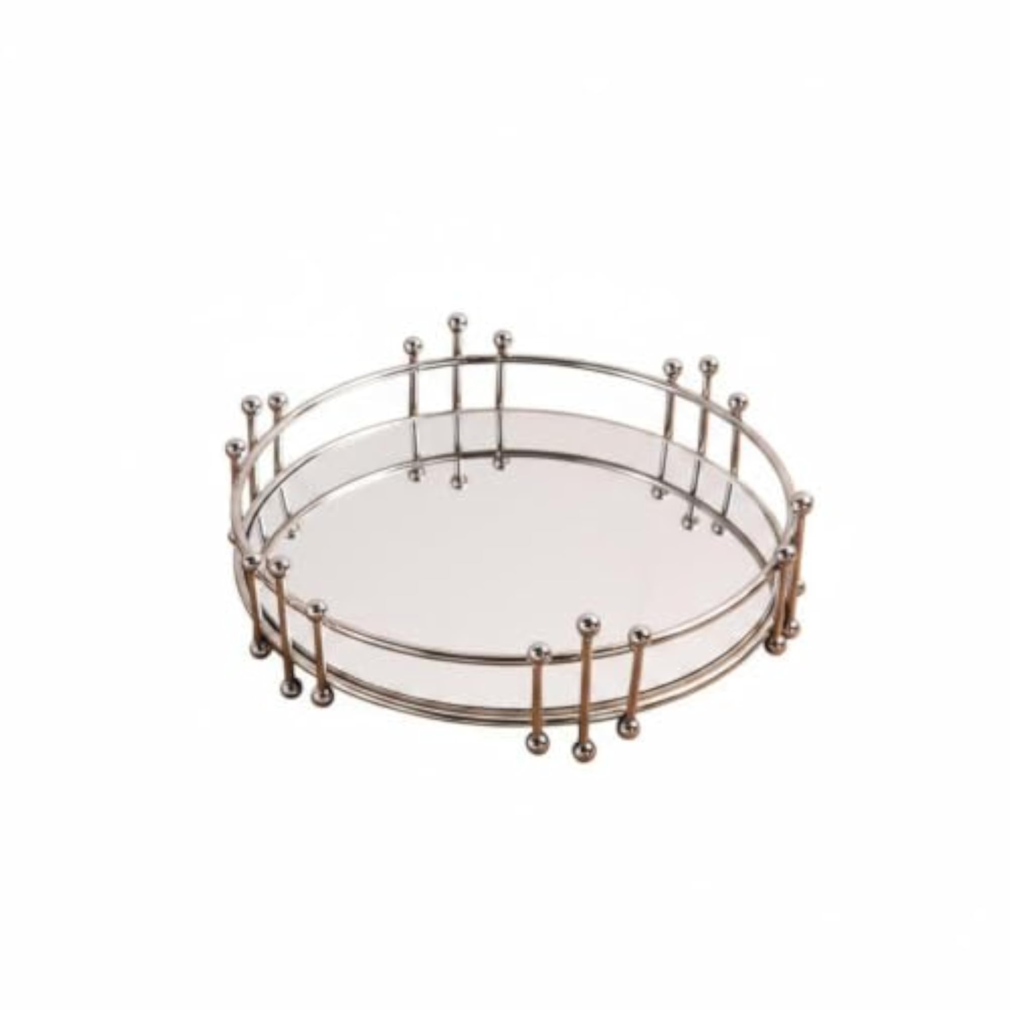 Metal Mirrored Tray, High-End Design