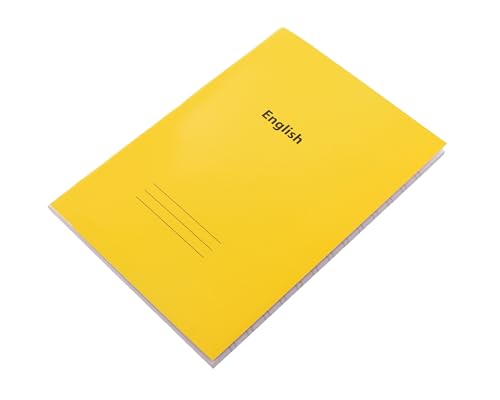 كشكول إنجليزي مزدوج السطور مقاس A5، عدد 60 ورقة، 58 جم، 22.5 × 16 سم، مناسب لأي عمل، بدايةً من المكتب إلى المدرسة من المعايرجي - لون أصفر