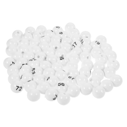 KICHOUSE Balls for Entertainment 75pcs Plastic Raffle Balls Easy to Read Numbers Great for Parties