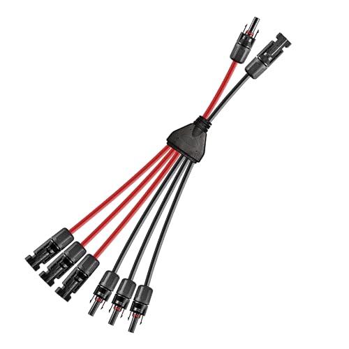 WOODGUILIN 2Y6 Solarkabel Y-Verteiler, 6 mm² Solarpanel Y Stecker 2auf 6 Y Stecker Fotovoltaik Kabel Y Stecker 2Y6 Stecker, für Solaranlage Solarpanels.(Y 2-6)