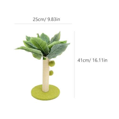 Rascador para gatos NUOBESTY con cuerda de sisal y bola de resorte miniatura 7