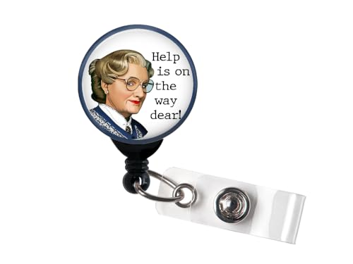 Badge Reel, Help is on the Way Dear Badge Holder with Swivel Clip, Teacher Badge, Nurse Badge Reel, RN Badge, Funny Badge