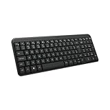 Teclado Sem Fio Logitech K250 Bluetooth com Conectividade Rápida e Fácil, Design Compacto, Teclado Numérico, Layout ABNT2, Teclas Resistentes a Derramamentos, Compatível com PC e Mac - Grafite