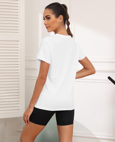 Image of KevaMolly Workout Tops for Women UPF50+ Breathable Loose Fit Yoga T Shirts Short Sleeve Running Gym Athletic Tee Top