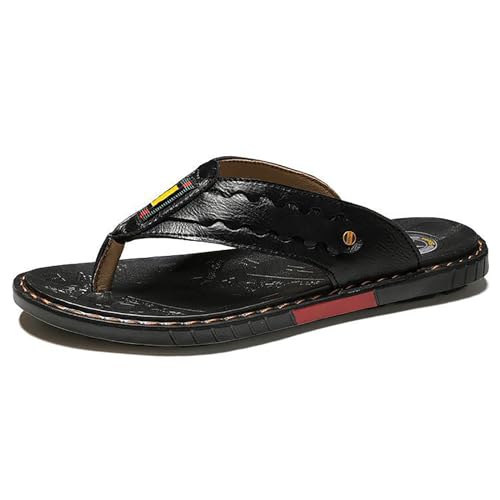 Tongs en cuir homme souples et antidérapantes pour l'été