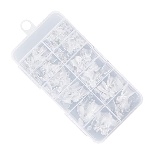 240 個クリアネイルのヒント人工付け爪ソフトジェルネイルのヒントハーフカバーヒント爪用品アクリルネイル用