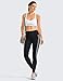 CRZ YOGA Strappy Sports Bras for Women - Criss Cross Back Sexy Wireless Padded Yoga Bra Cute Workout A02-White Large