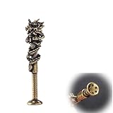 to bacco Pipe Tamper Tools Pipe Pressure Rod Vintage Engraved Pipe Accessories Cleaner Tamper Tool Suitable for Bar Table Ornaments (Imperial Loong)