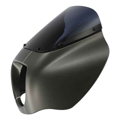 Image of Front Headlight Quarter Fairing Windshield Fit For Harley Softail Low Rider FXLR Street Bob FXBB 2018-2020 Low Rider S FXLRS 2020-2025 Softail Standard FXST 2020-2024 Industrial Gray