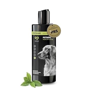 Peticare Chien Shampoing Anti-Acariens Anti-Demangeaisons Anti-Puces – Shampooing spécial Aussi Contre Infestation Fongique, Soulage Prurit, Soins pour Peau Sensible – petDog Health 2104