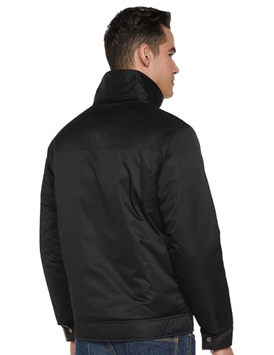 Image of Qube By Fort Collins Men's Winter Jacket - Padded Casual Jacket for Men | Full Zip High Neck Jacket with Stand Collar, Chest Zip Pocket & Side Pockets for Office, Winter Wear, Travel & Daily Use