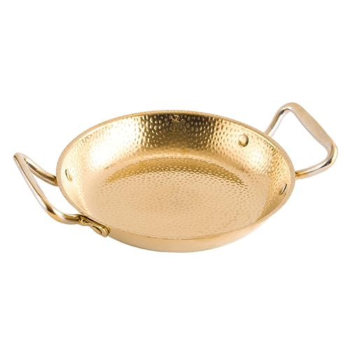Cabilock Restaurant Quality Cookware Stainless Steel Braising Pan Easy to Clean Paella Pot Safe Handle