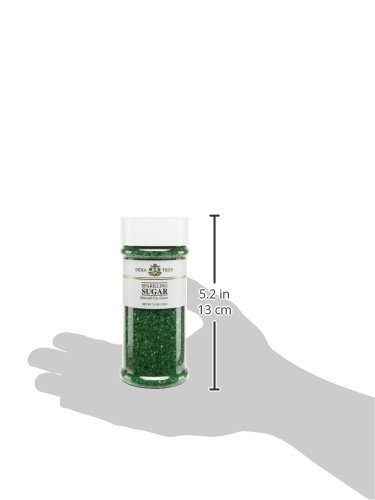 Miniatura 4 de India Tree, azúcar brillante verde, frasco grande  Azúcar brillante para hornear y decorar  Frasco de 7.5 Oz (Paquete de 1)