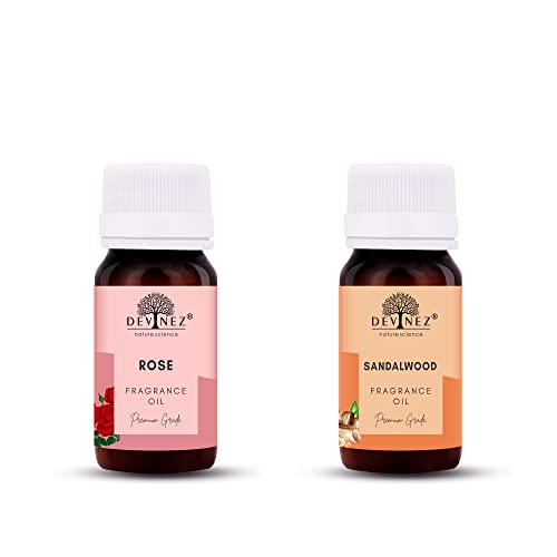 Image of Devinez Rose, Sandalwood Aroma Oil for Diffuser /Ultrasonic Aroma Diffuser /Tealight Diffuser /Reed Diffuser, 60ml Each