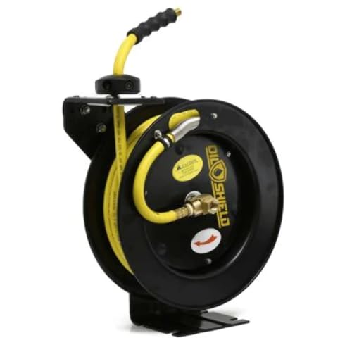 BLUBIRD AIR HOSE Oil Shield 20ga. Retractable Air Hose Reel - Next-Gen Rubber Hose (3/8