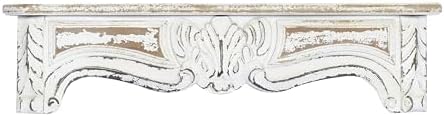 Amazon.com: Deco 79 Wood Scroll Distressed 1 Shelf Wall Shelf, 36