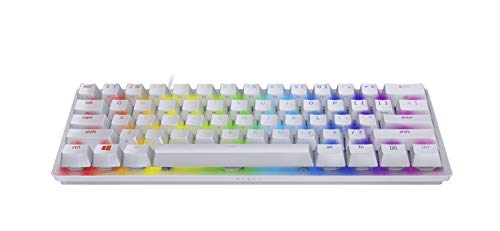 Razer Huntsman Mini 60% Gaming Keyboard: Fast Keyboard Switches - Linear Optical Switches - Chroma Rgb Lighting - Pbt Keycaps - Onboard Memory - Mercury White #TOP2