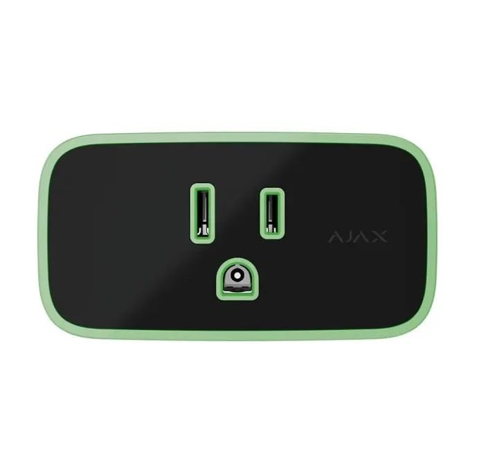 Socket Type B Jeweller Smart Wireless Wall Plug Black Model 88913 34 BL3 NEMA 5-15 Outlet with Power