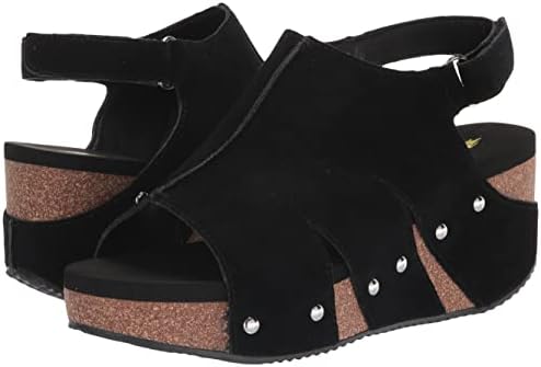 VOLATILE Women's Wedge Sandal, Black, 8 | Image 6