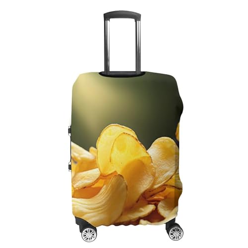 Potato Chips Luggage Covers Tsa Approved Suitcase Cover Elastic Washable Luggage Sleeve Carry on Cover Protector Anti-Scratch Suitcase Protector Fits 19-30 Inch Case(XL)4