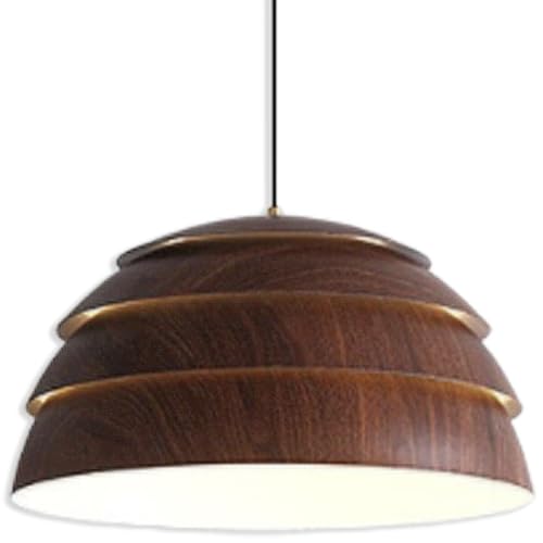 Lustre décoratif en laiton style rétro en noyer pour chambre