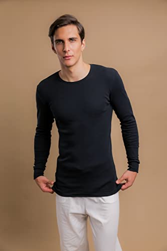 Cottonique-Mens-Hypoallergenic-Longsleeve-T-Shirt-Made-from-100-Organic-Cotton-Black
