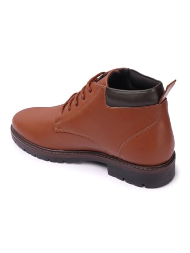 Image of Carlton London Men's Ankle Lace-Up Round Toe Comfortable Boot