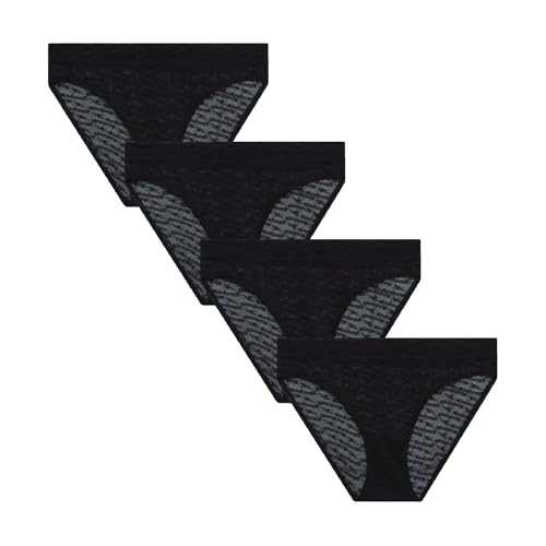 Reebok Womens Bikini Underwear - Multipack Lightweight High Cut Micro Mesh Lace Bikini Panties...