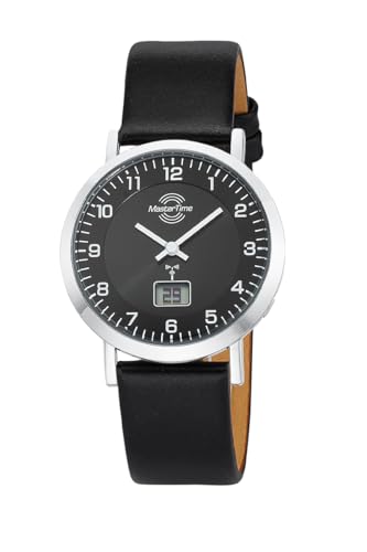 Montre à quartz analogique et numérique pour femme avec bracelet cuir Master Time MTLS-10739-22L