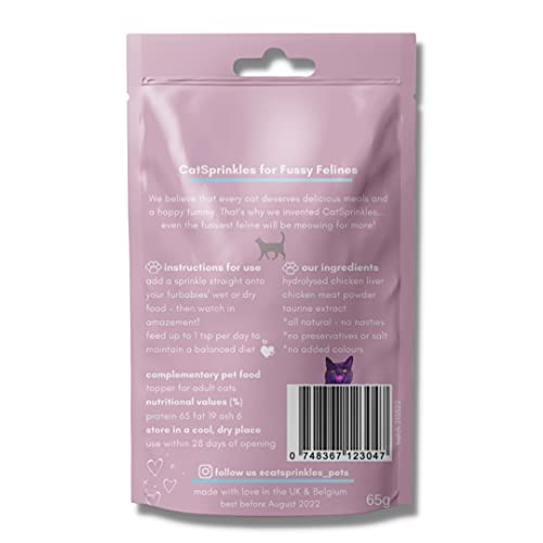 Cat Sprinkles Hydrolysed Cat Food Topper - Chicken Liver Flavour - 80+ Servings - Image 3