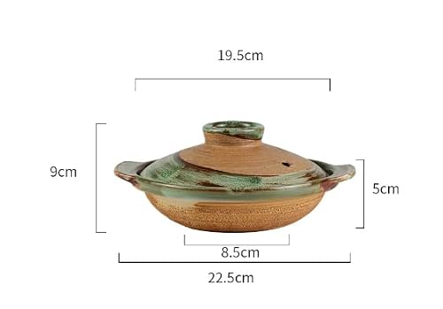 Veemoon Terracotta Clay Casserole - Versatile Cooking Clay Pot with Lid for Home and Restaurant Use - Durable Ceramic Stewing Pan - Image 2