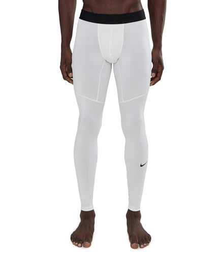 Nike Men's Pro Dri-FIT Fitness Tights White/Black Large