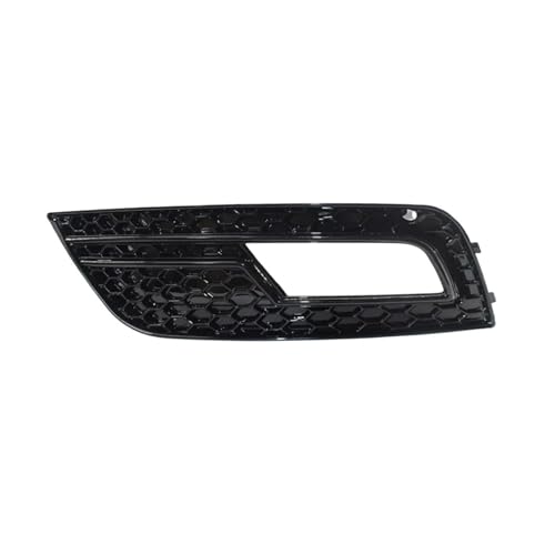 Chrome Black Car Front Bumper Fog Light Grille Cover Compatible For Audi A4 B8.5 Standard Edition 2013-2016 Fog Lamp Grill(Left black)