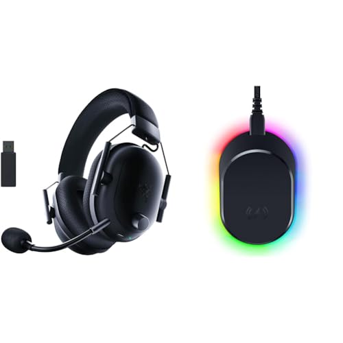 Casque Razer BlackShark V2 Pro PC sans fil noir avec dock souris et galet de charge à induction