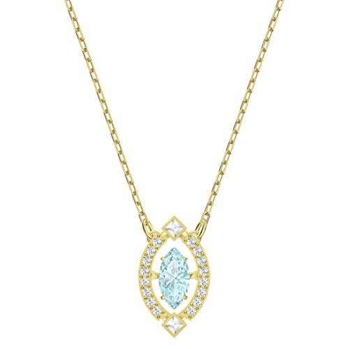 Preisvergleich Produktbild Swarovski Sparkling Dance Halskette für Frauen, grünes Kristall, vergoldet