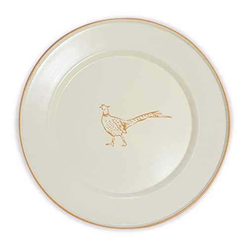 Joules Outdoor Dining Metal Picnic or Camping Plates Pack of 2, Cream - Image 4