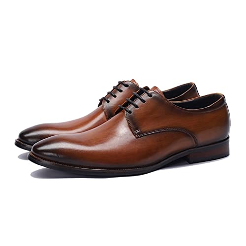 Oxfords noirs en cuir véritable pour homme style vintage rétro avec talon bloc