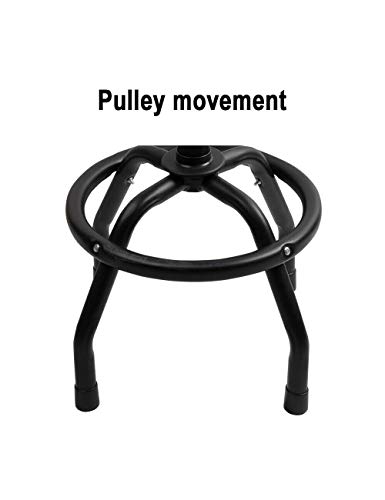 Pono 300-Pound Adjustable Height Bar Stool, Pneumatic Swivel Bar Stool, 360 Degree Swivel, Heavy Duty Steel Frame Stool Perfect For Home, Bar, Garage And Shop, Black #TOP4