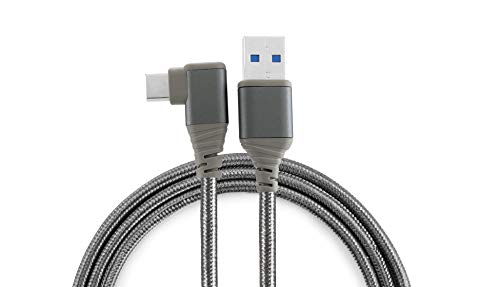 Image of Nextech USB 3.0(M) to USB-C R /A (M) Braided Cable 1.5M (Space Grey) | type c cable Fast Charging USB C Cable | Braided Type C Cable for High Speed Transfer of 5 GBPS | Charging Cable