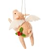 The Bridge Collection Flying Pig Ornament Primitive Felt Pig with Wings Christmas Tree Ornaments Farm Animal Piggy When Pigs Fly