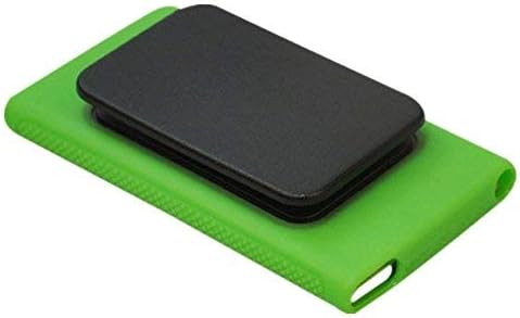 BestforYou for Apple iPod Nano 7 Case, Belt Clip TPU Rubber Gel Soft Skin Case Cover for Apple iPod Nano 7th Generation 7G 7 + Clear Soft TPU Skin Case Cover (Green)