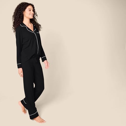 Amazon Essentials womens Cotton Modal Long-Sleeve Shirt and Full-Length Bottom Pajama Set2