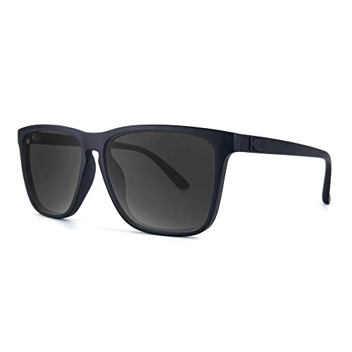 Knockaround Fast Lanes Polarized Sunglasses With Full UV400 Protection For Men And Women, With All Black Frames/Black Lenses